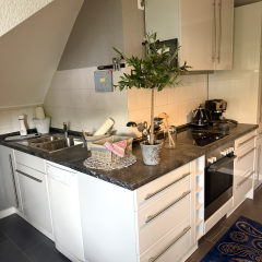 Voll ausgestattete Küche möbliertes Apartment Offenbach